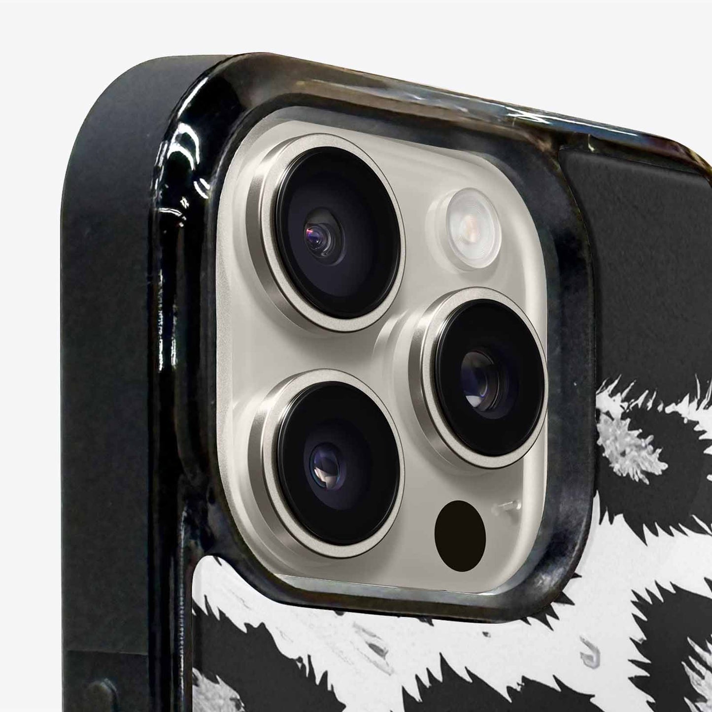 iPhone 16 Pro Case — Leopard Print Black And White Style, Personalized Phone Case