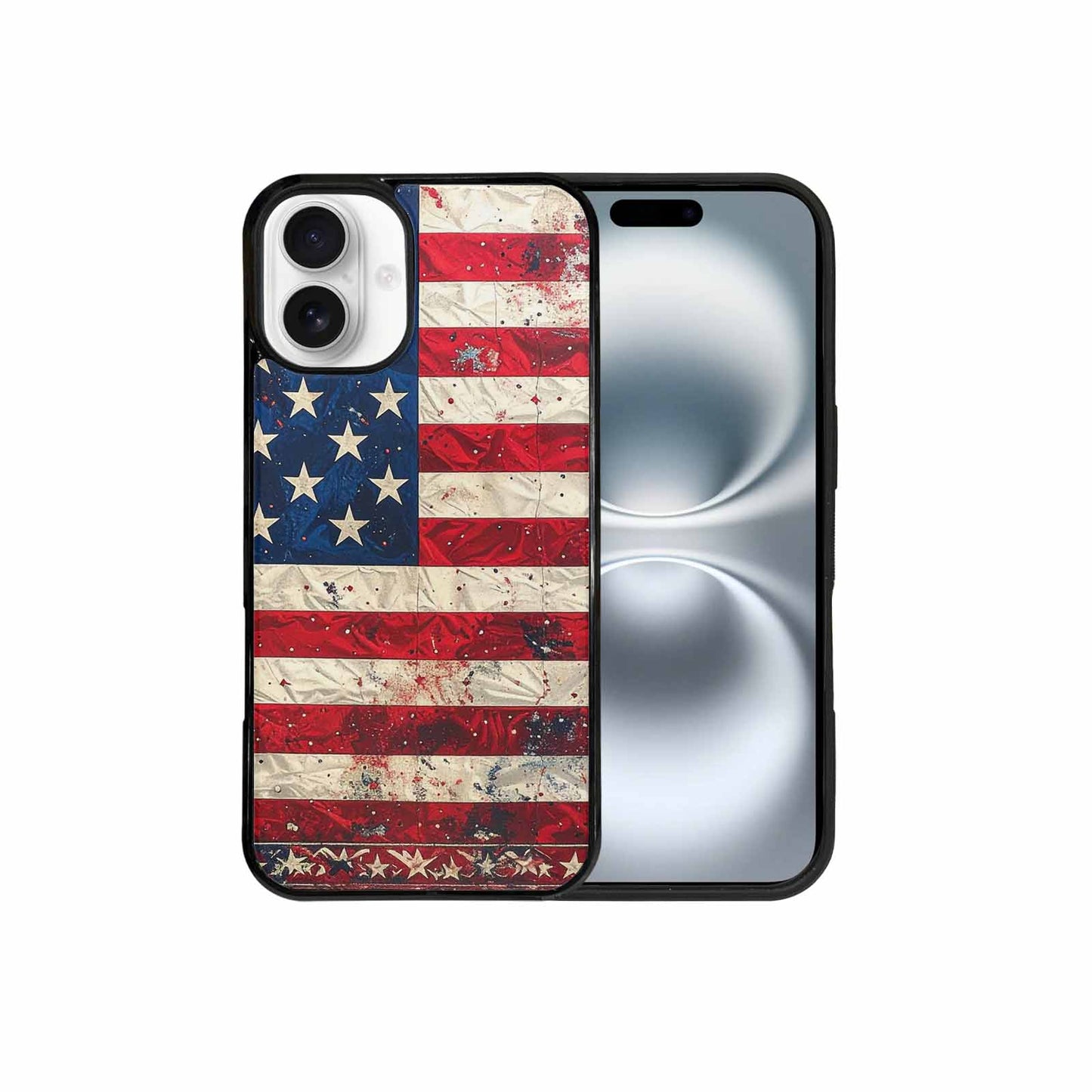 iPhone 16 Plus Case — American Flag Stars And Stripes Motif, Custom Print Case Cover