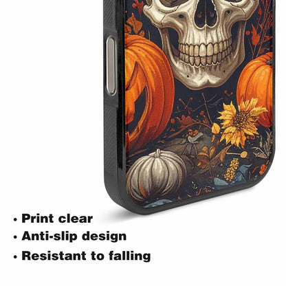 iPhone 16 Pro Max Case — Halloween Skulls Pumpkins Custom, Custom Printed Phone Case