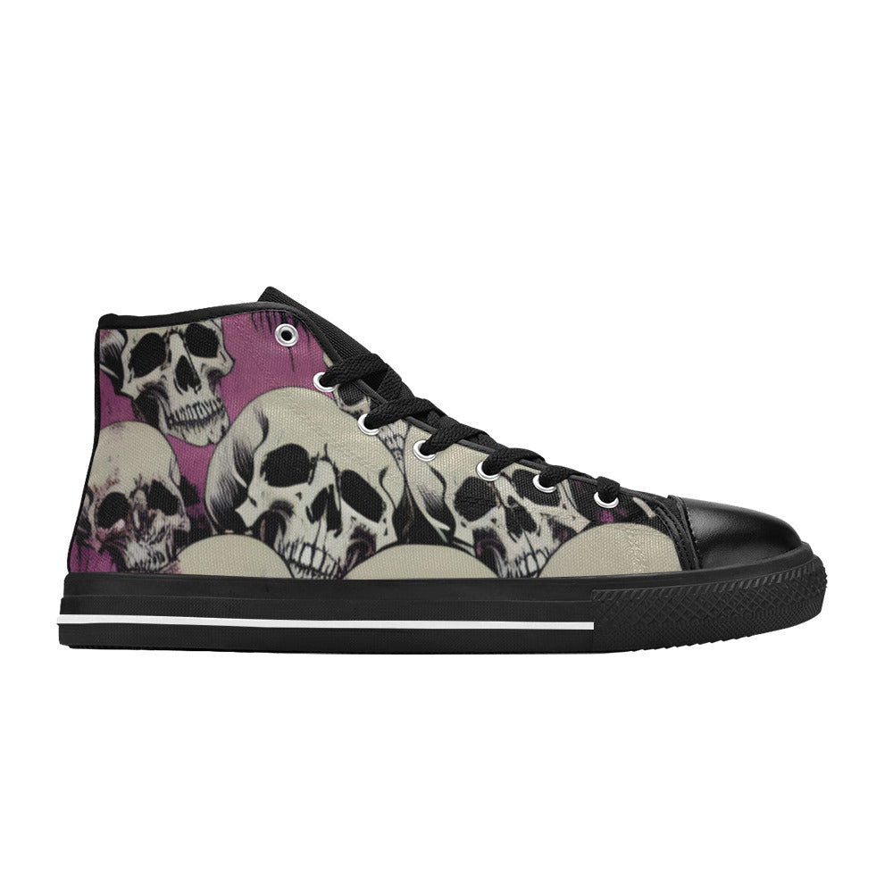 MEN'S Cc Skulls Retro Men’S High Top Canvas Neon Fantasy Shoes
