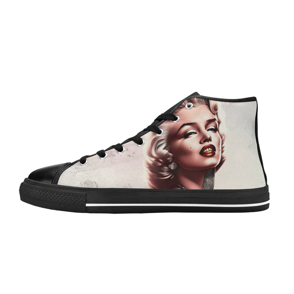 WOMEN'S Cc Retro Model High Top Canvas Dark Academia Shoes