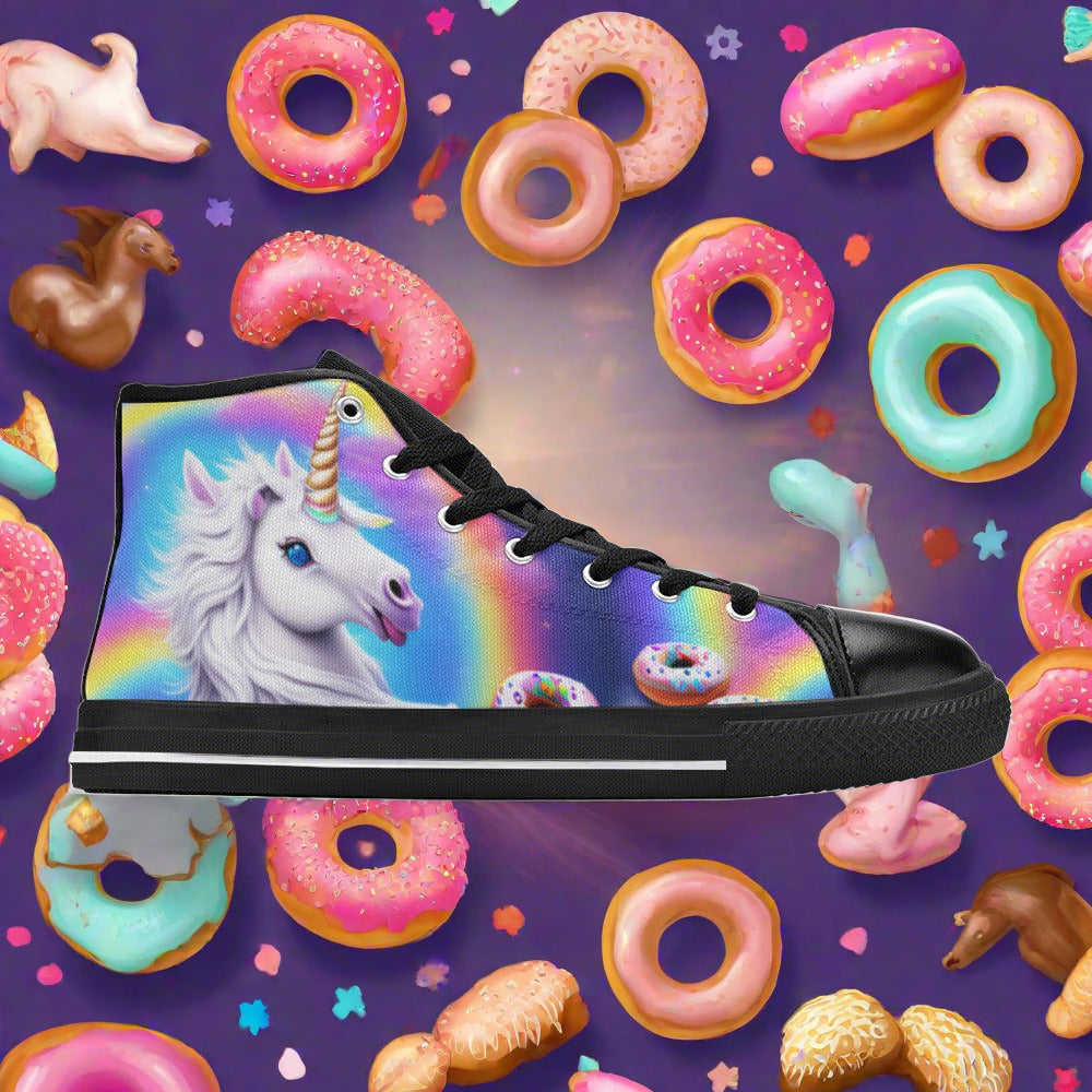 Butterfly Rainbow Rainbow Vivid WOMEN Bold Art - Freaky Shoes | Custom Art Sneakers