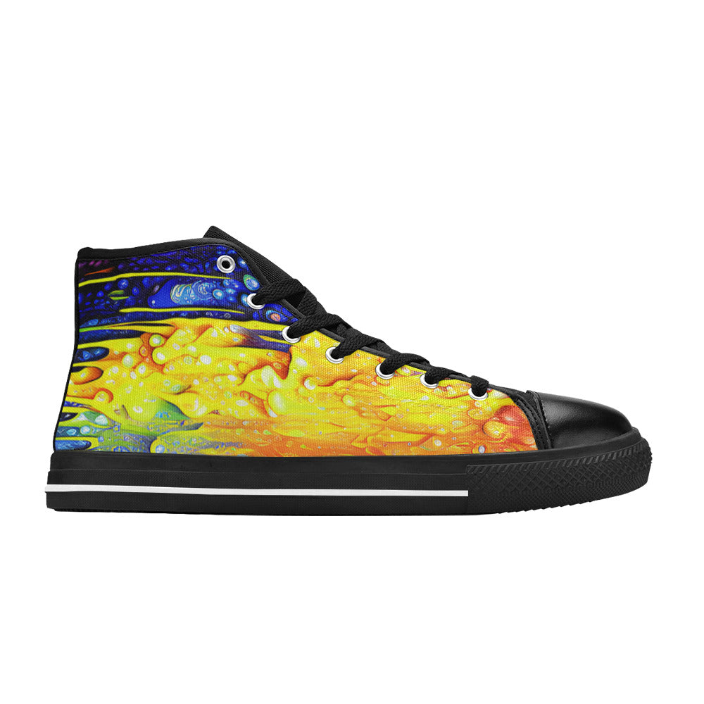 MEN'S Cc Acid Drip 7 High Top Canvas Dark Academia Custom Shoes