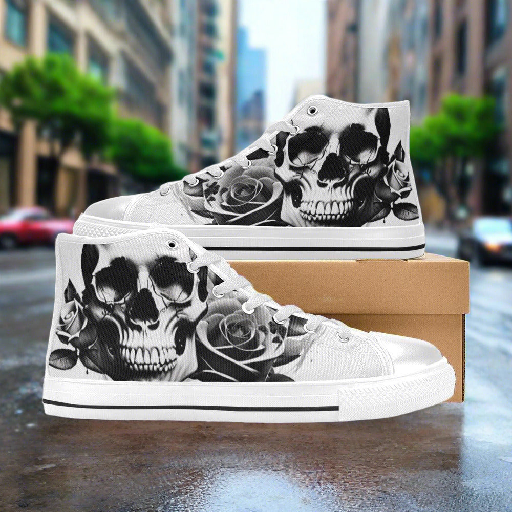 Phoenix Magenta Gold Custom WOMEN Bold Art - Freaky Shoes | Custom Art Sneakers