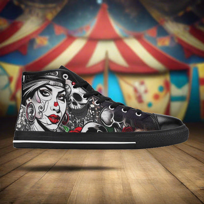 Wolf Orange Black Wearable Bold Art - Freaky Shoes