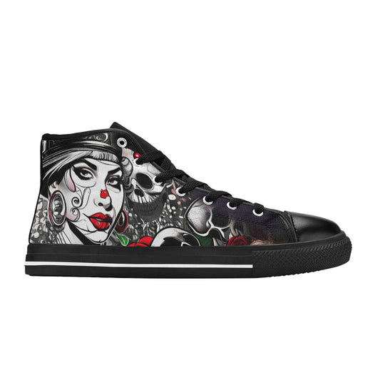 MEN'S Clown Woman Men’S High Top Canvas Grunge Custom Sneakers