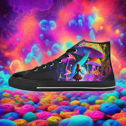 Mermaid Dark Cosmic Unique MEN Bold Art - Freaky Shoes | Custom Art Sneakers