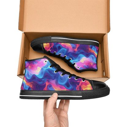 WOMEN'S Ethereal Camo Design 2 High Top Canvas Vivid Shoes