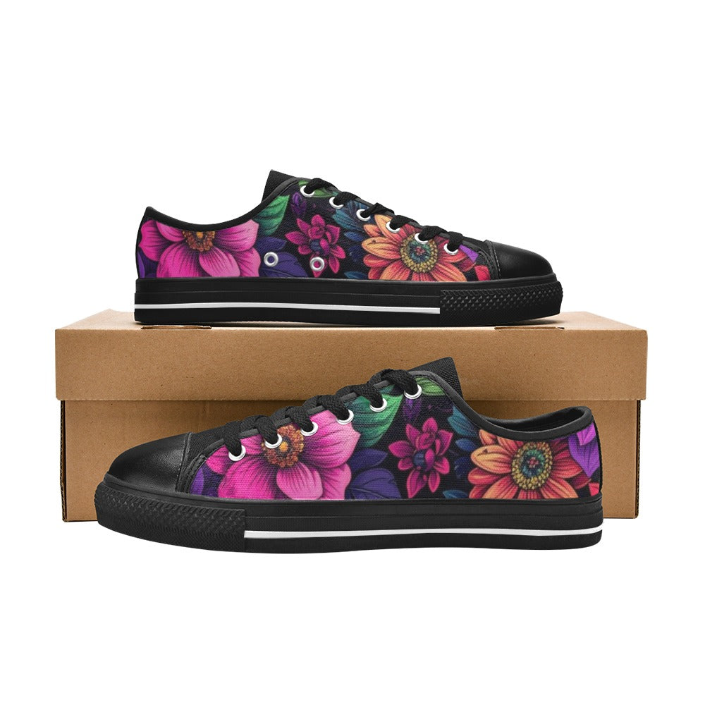 MEN'S Trippy Floral Chaos Canvas Aesthetic Sneakers