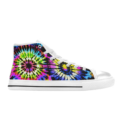 MEN'S Cc Tie Dye Art High Top Canvas Cottagecore Custom Shoes