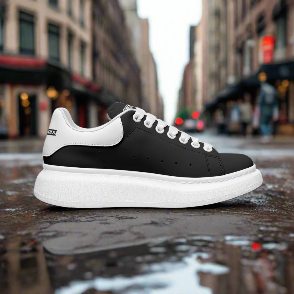 Freaky Shoes® Black Lace Up Sneakers - Freaky Shoes®