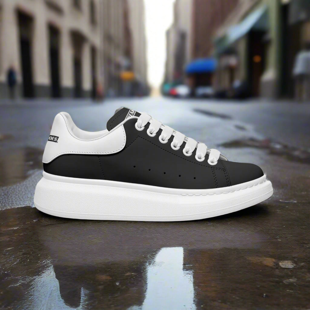 Freaky Shoes® Black Lace Up Sneakers - Freaky Shoes®