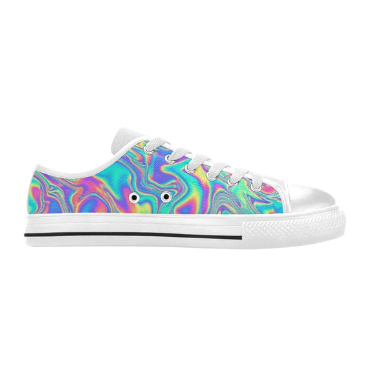 KIDS' Holographic Tribal Blaze 4 Low Top Canvas Aesthetic Shoes