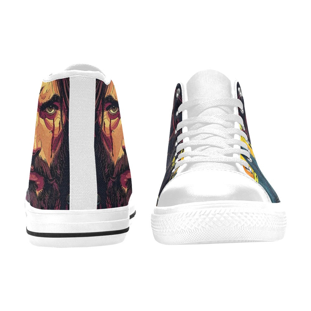 MEN'S Jesus_Ht_11 Men’S High Top Canvas Y2K Custom Sneakers