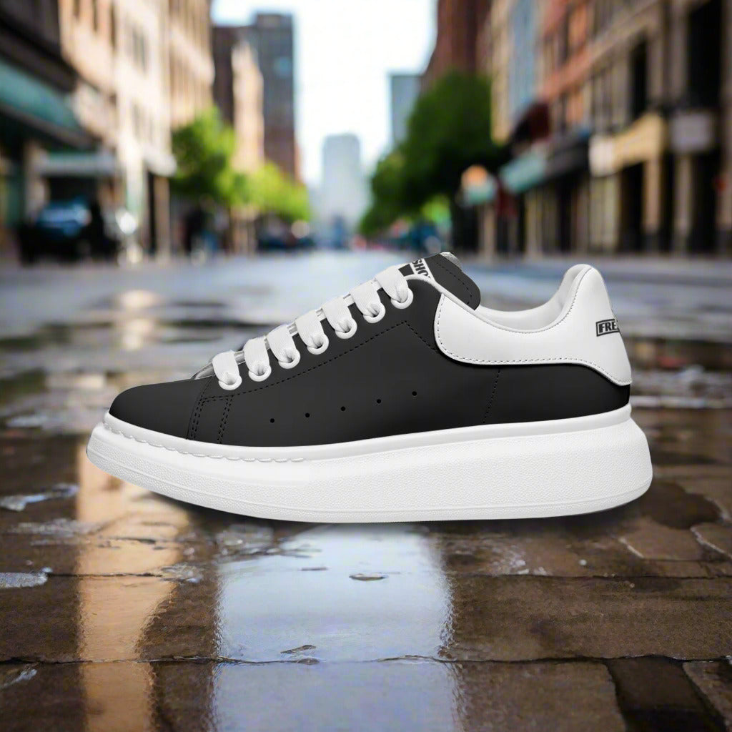Freaky Shoes® Black Lace Up Sneakers - Freaky Shoes®