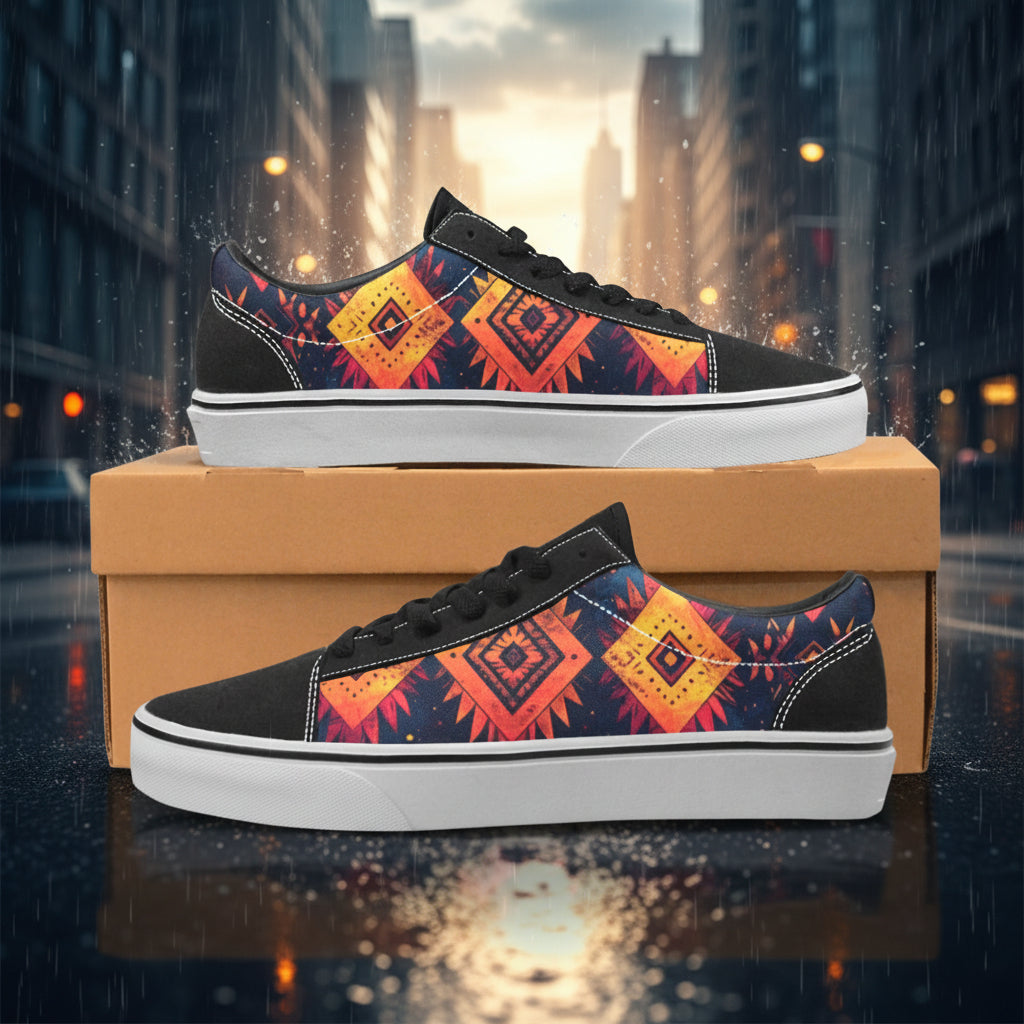 Wild Tribal Ripple 2 Men's Low Top Skateboarding Shoes
