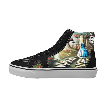 WOMEN'S Trippy Acid Art Creepy High Top Skateboarding Dark Academia Sneakers