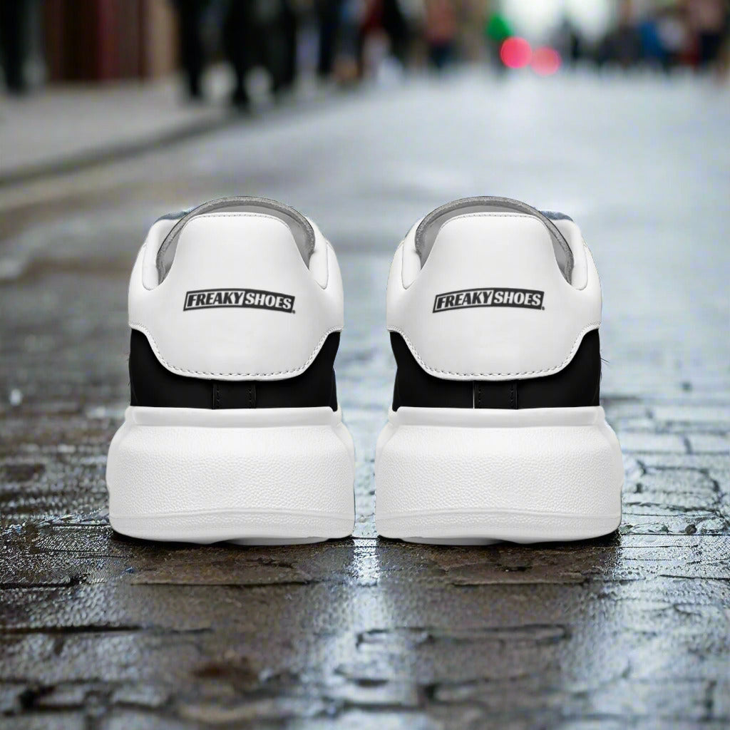 Freaky Shoes® Black Lace Up Sneakers - Freaky Shoes®