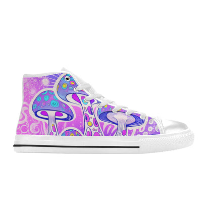 MEN'S Magic Mushrooms Art Men’S High Top Canvas Aesthetic Sneakers