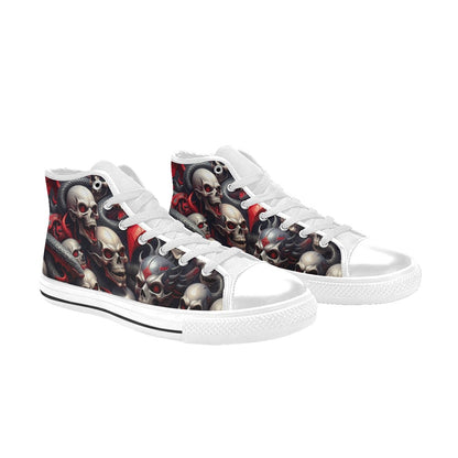 MEN'S Snake Dagger Skull Dark High Top Canvas Cottagecore Custom Sneakers