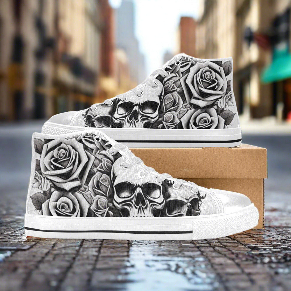 Wolf Red Gold Custom Bold Art - Freaky Shoes