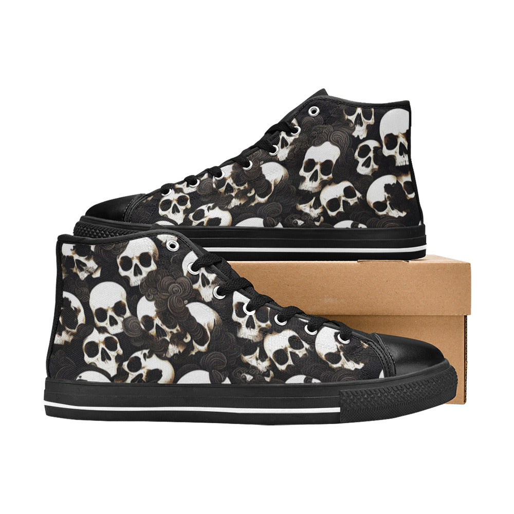 MEN'S Skulls Deluxe Men’S High Top Canvas Dark Academia Custom Sneakers