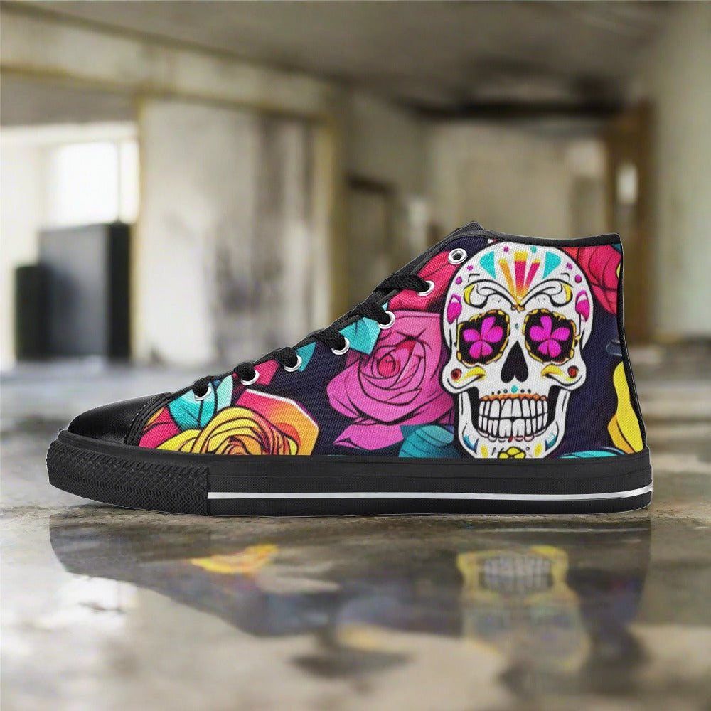 Phoenix Navy Indigo Custom MEN Bold Art - Freaky Shoes | Custom Art Sneakers