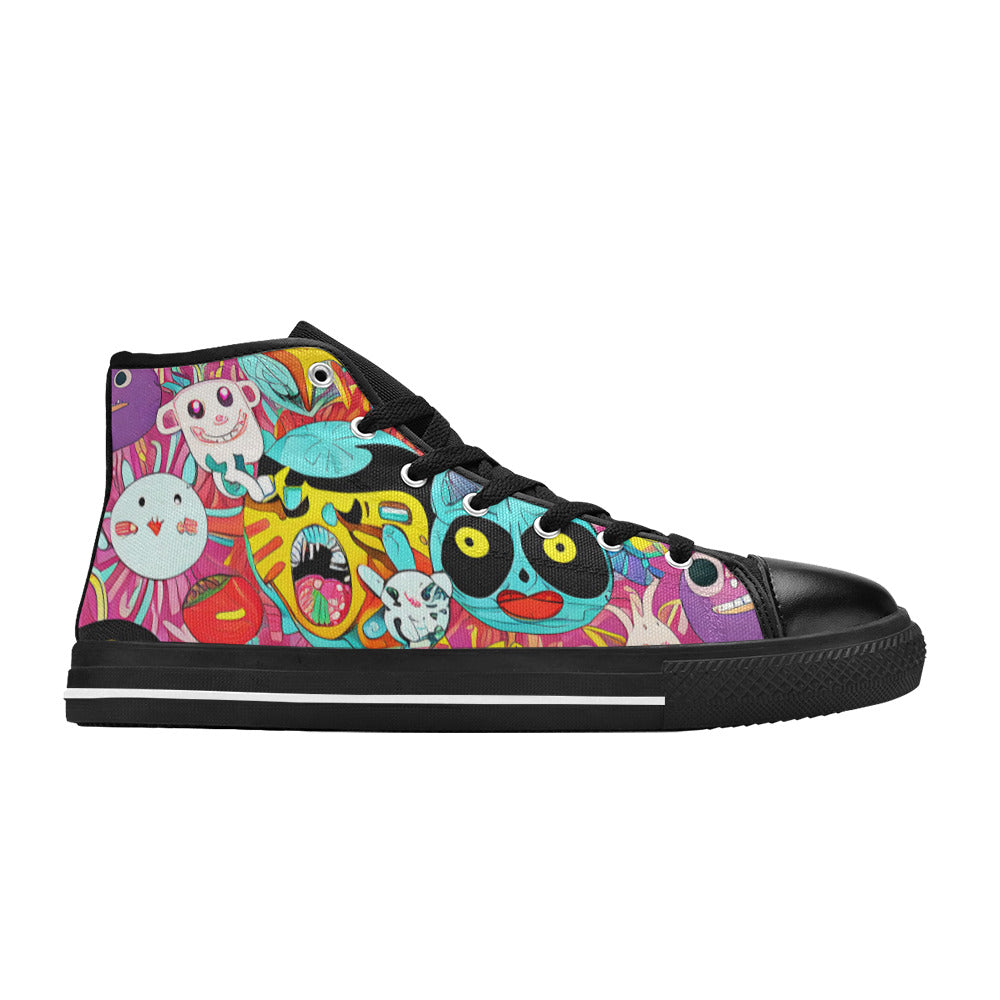 WOMEN'S Crazy Illustrations 2 High Top Canvas Y2K Shoes