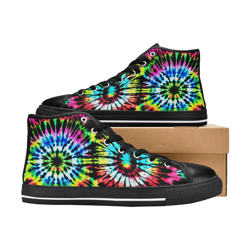 WOMEN'S Cc Tie Dye Art High Top Canvas Dreamcore Custom Sneakers