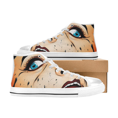 MEN'S Cc Pop Art 3 High Top Canvas Aesthetic Sneakers