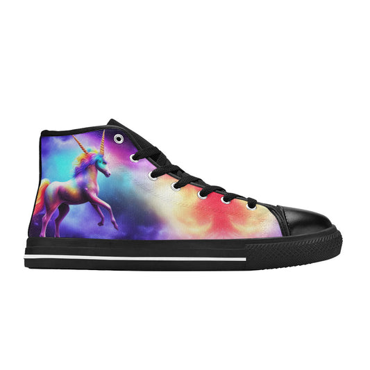 WOMEN'S Unicorn Galaxy High Top Canvas Dreamcore Custom Sneakers