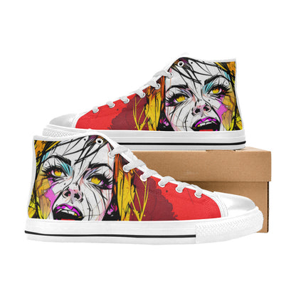 WOMEN'S Scream 2 High Top Canvas Y2K Sneakers