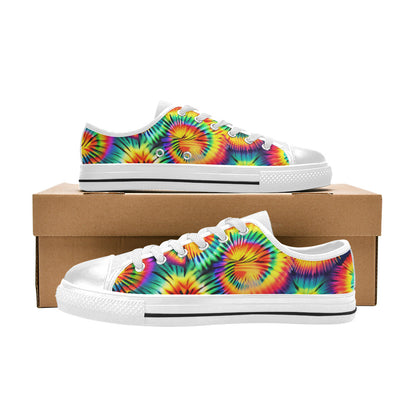 WOMEN'S Rainbow Tie Dye Canvas Neon Fantasy Shoes