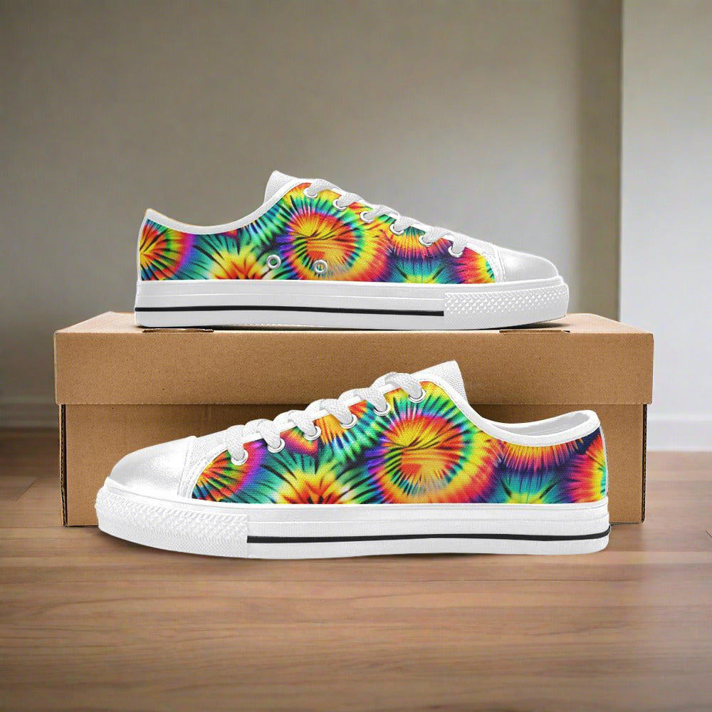 Jellyfish Crimson Black Glowing WOMEN Bold Art - Freaky Shoes | Custom Art Sneakers