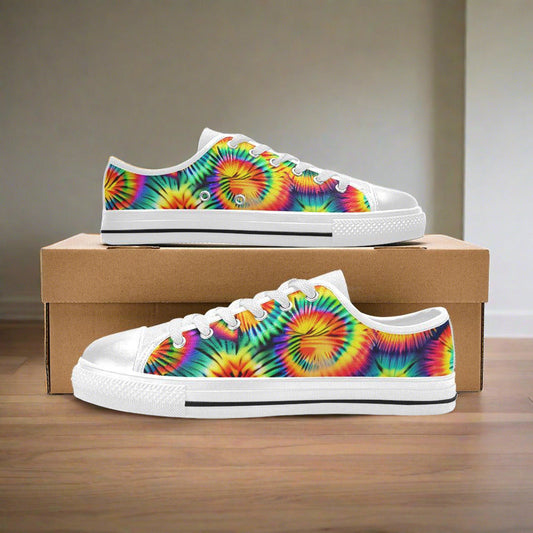 Jellyfish Crimson Black Glowing WOMEN Bold Art - Freaky Shoes | Custom Art Sneakers