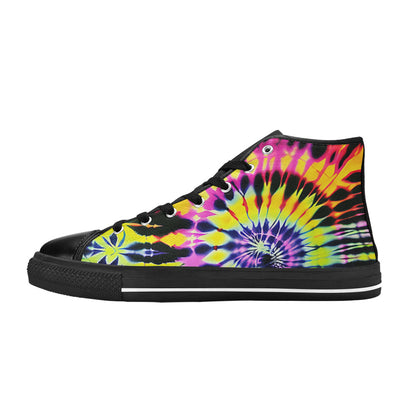 WOMEN'S Cc Tie Dye Art High Top Canvas Dark Academia Sneakers