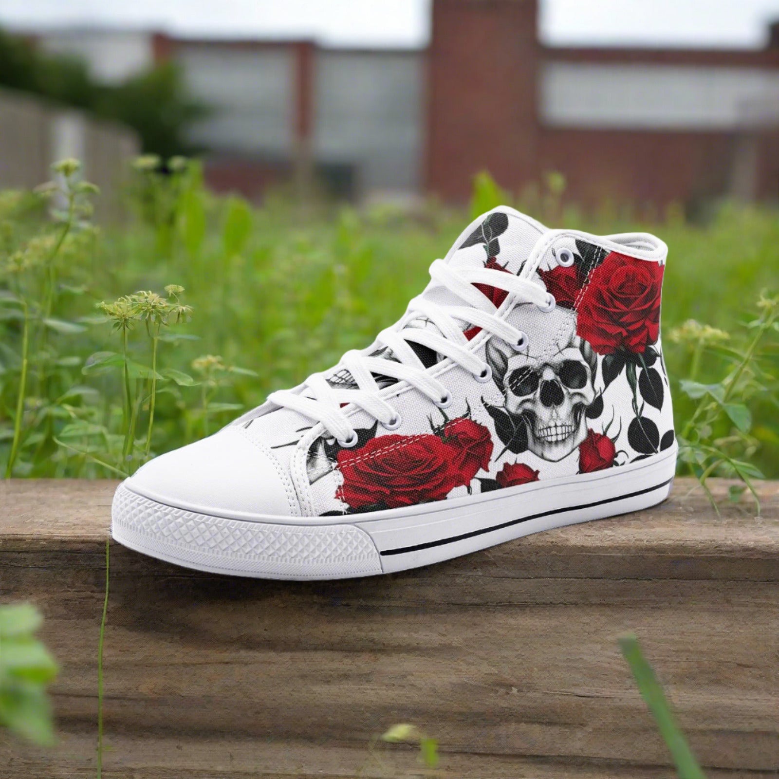 Cherry Blossom Amber Gold Custom Bold Art - Freaky Shoes | Custom Art Sneakers