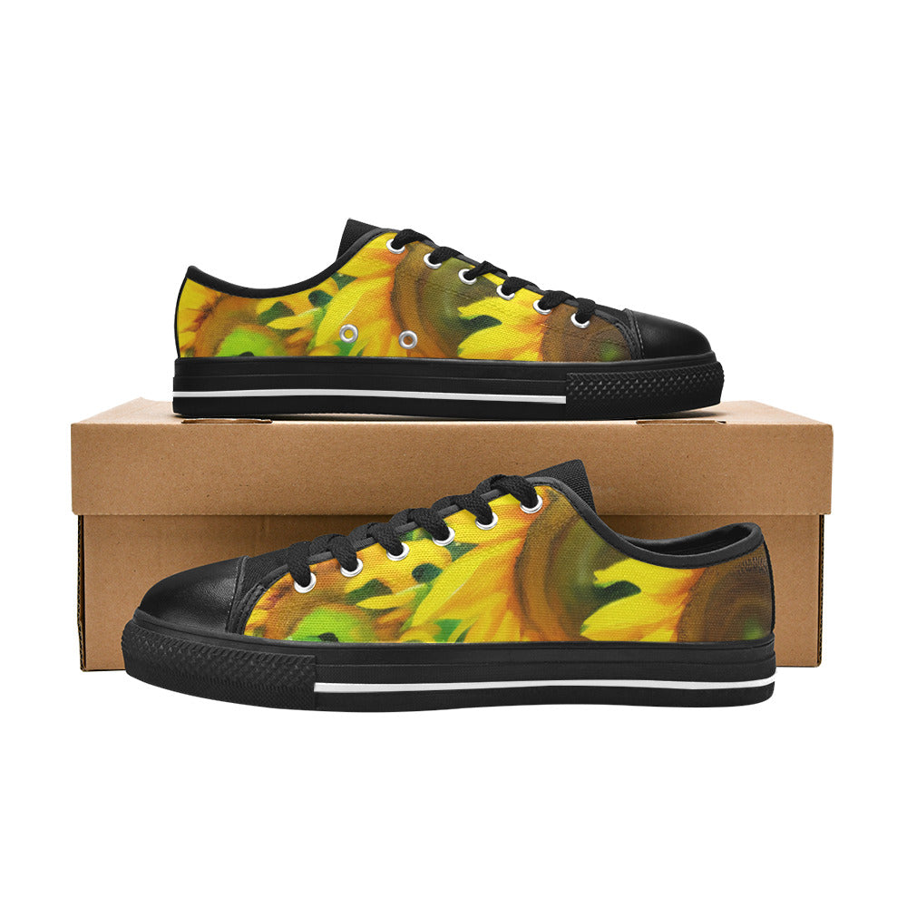 WOMEN'S Sunflowers Art Canvas Grunge Shoes