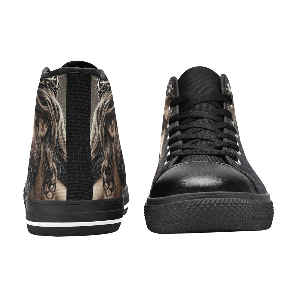 WOMEN'S Jesus_Ht_01 High Top Canvas Surreal Shoes