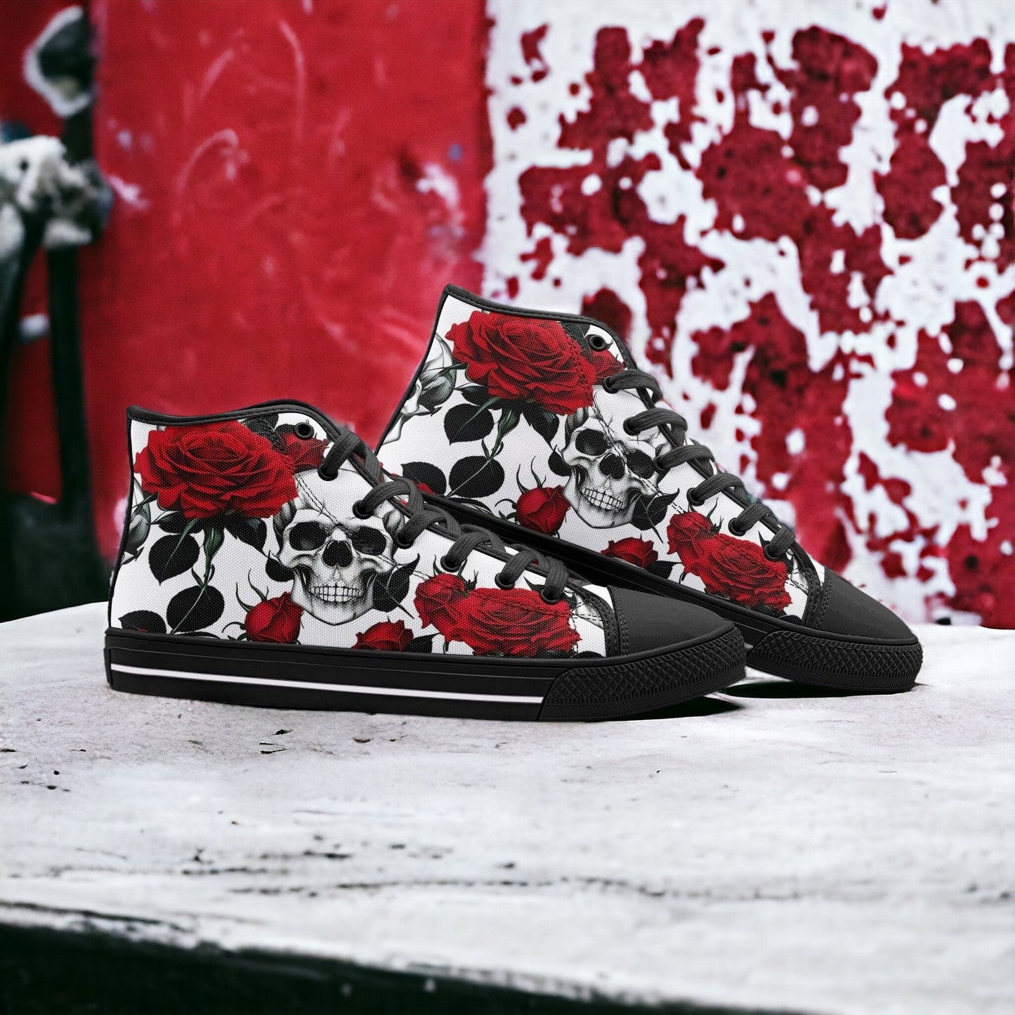 Cherry Blossom Amber Gold Custom Bold Art - Freaky Shoes | Custom Art Sneakers