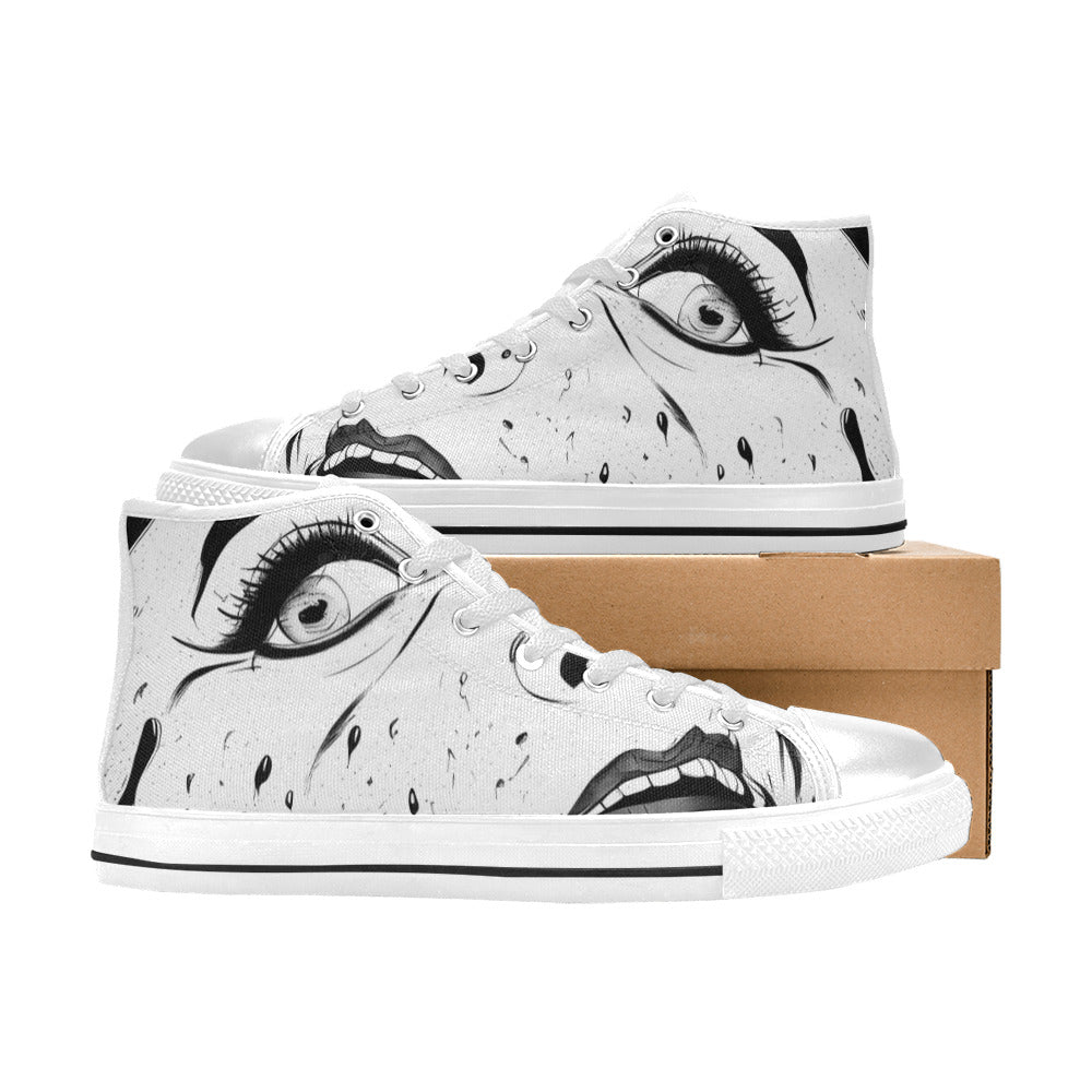 MEN'S Cc Pop Art 4 High Top Canvas Aesthetic Custom Sneakers