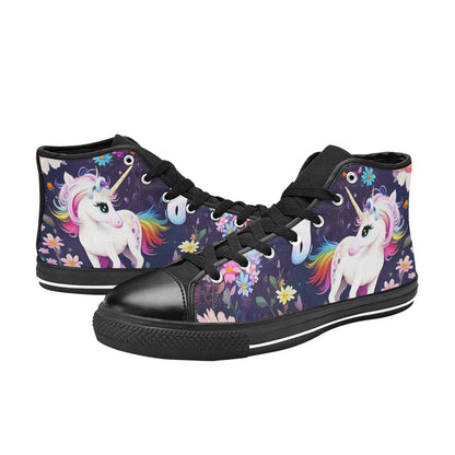 WOMEN'S Unicorns Please 4 High Top Canvas Surreal Shoes