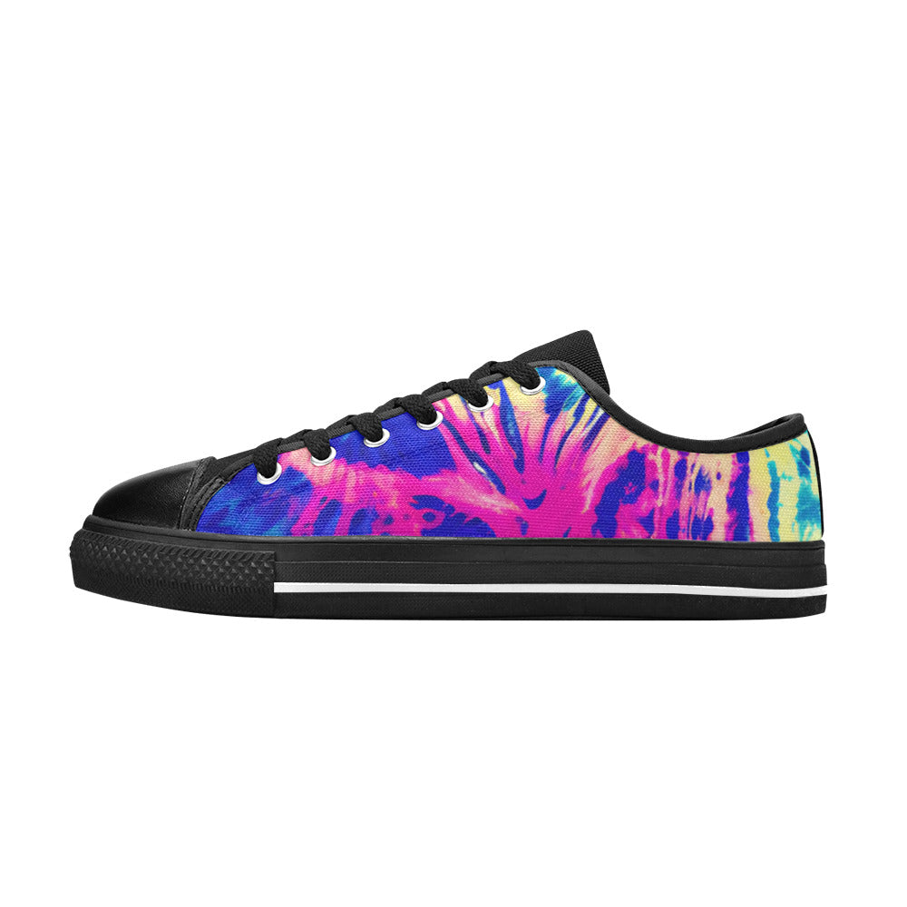 WOMEN'S Tie Dye Splash Retro Canvas Vivid Custom Shoes