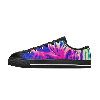 WOMEN'S Tie Dye Splash Retro Canvas Vivid Custom Shoes