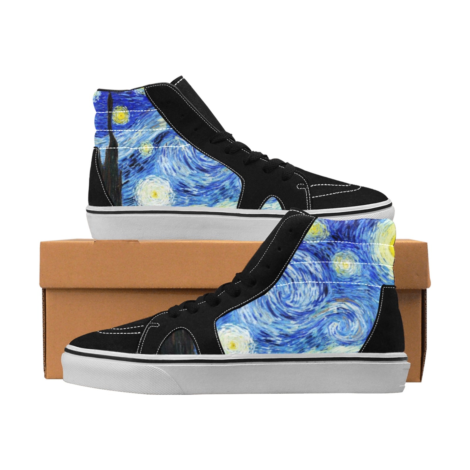 WOMEN'S Van Gogh Moody Art High Top Skateboarding Aesthetic Shoes