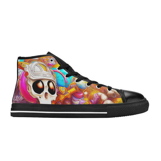 WOMEN'S Crazy Illustrations 3 High Top Canvas Grunge Sneakers