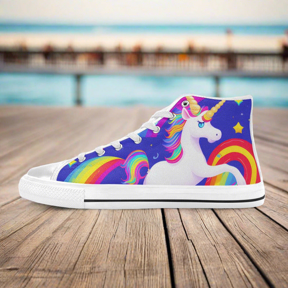 Butterfly Rainbow Dark Cosmic Unique MEN Bold Art - Freaky Shoes | Custom Art Sneakers