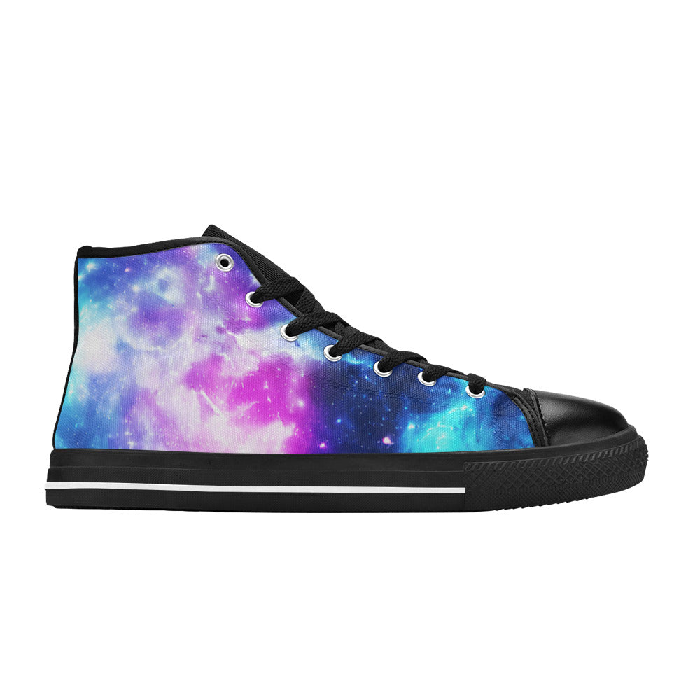 WOMEN'S Cc Galaxy Art 2 High Top Canvas Dark Academia Custom Sneakers