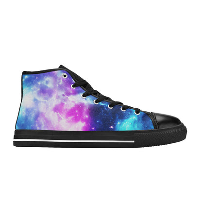 WOMEN'S Cc Galaxy Art 2 High Top Canvas Dark Academia Custom Sneakers