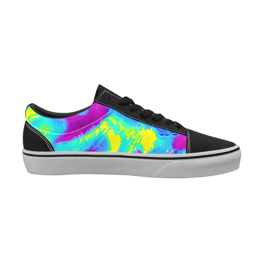 MEN'S Tie Dye Splash Retro Low Top Skateboarding Vibrant Chaos Shoes